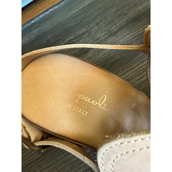 Mila Paola Made in Italy Tan Leather Wedges Sz. 9.5 - Picture 3 of 5